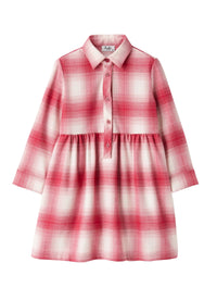 Checkered Techno-Wool Shirt Dress