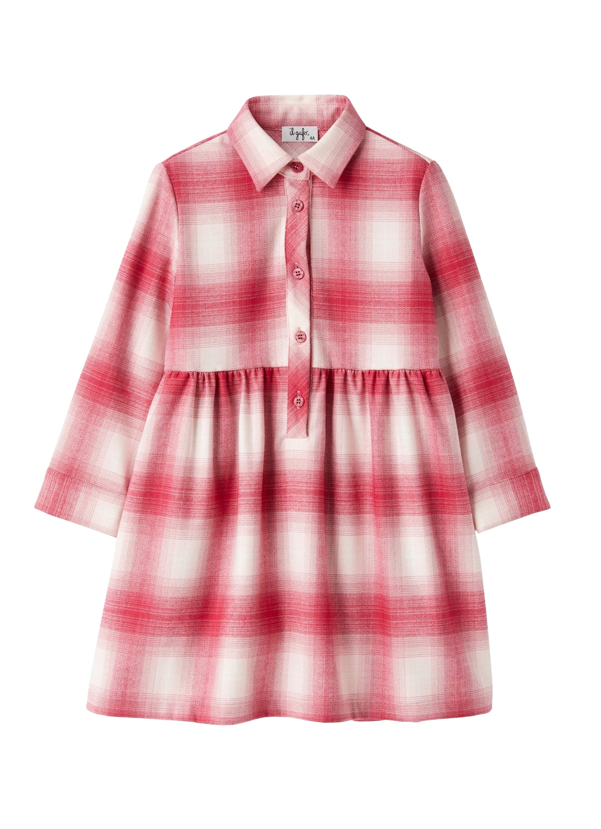 Checkered Techno-Wool Shirt Dress