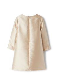 Mikado dress with star embroidery
