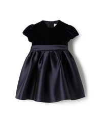 Velvet and mikado dress