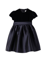 Velvet and mikado dress