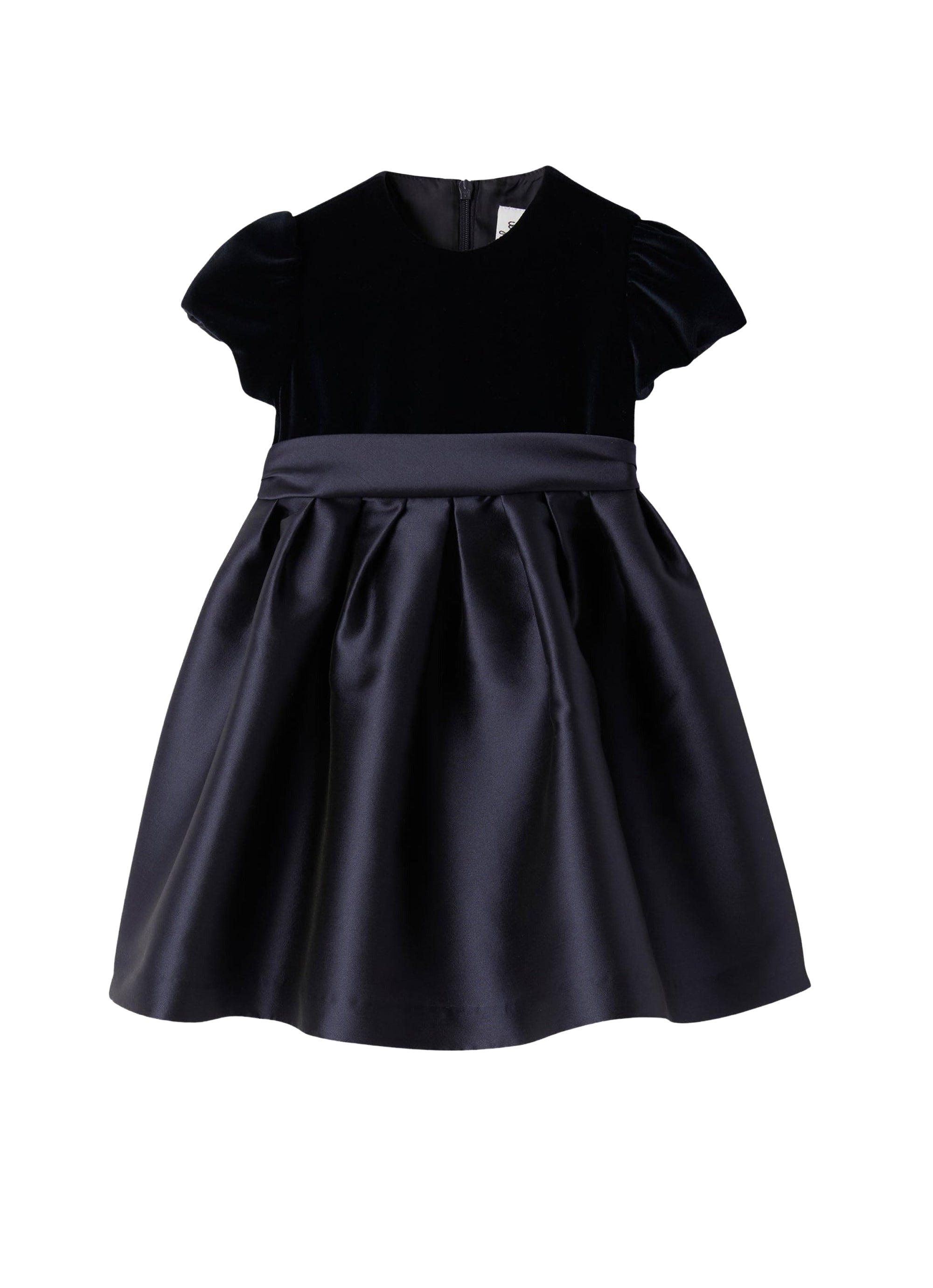 Velvet and mikado dress