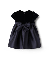 Velvet and mikado dress