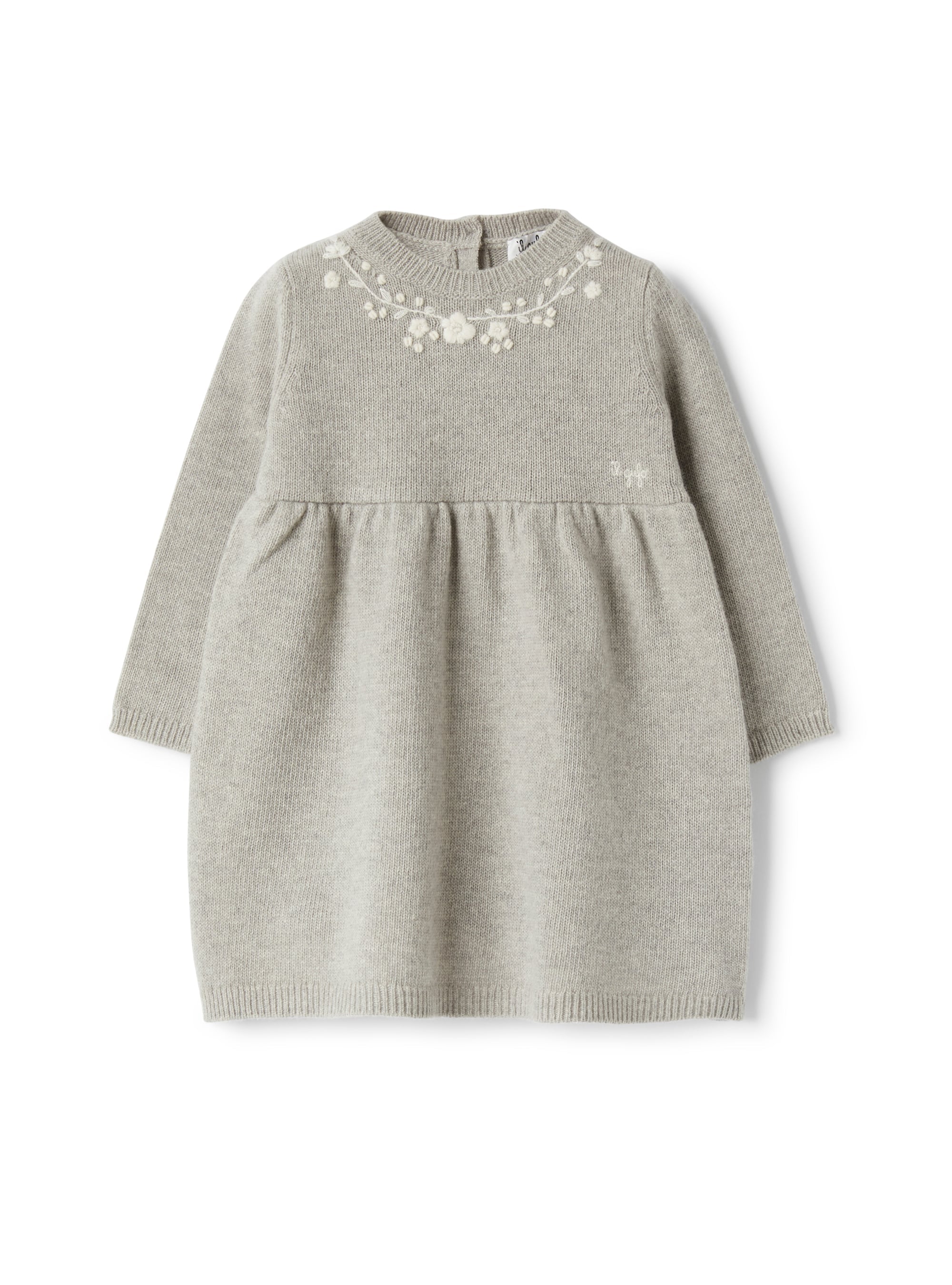 Wool dress with embroidery
