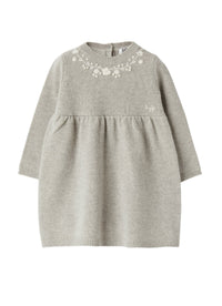 Wool dress with embroidery