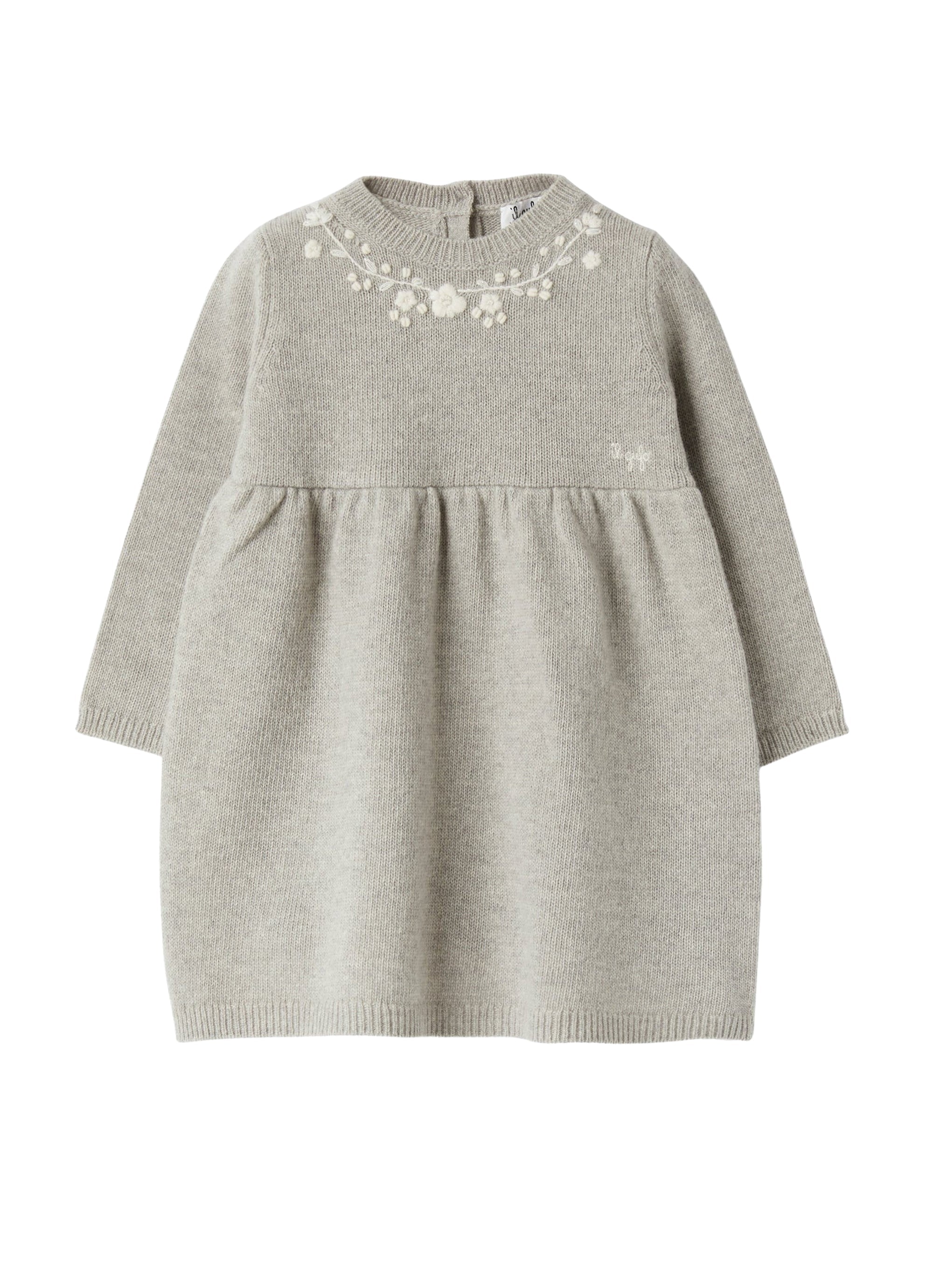 Wool dress with embroidery