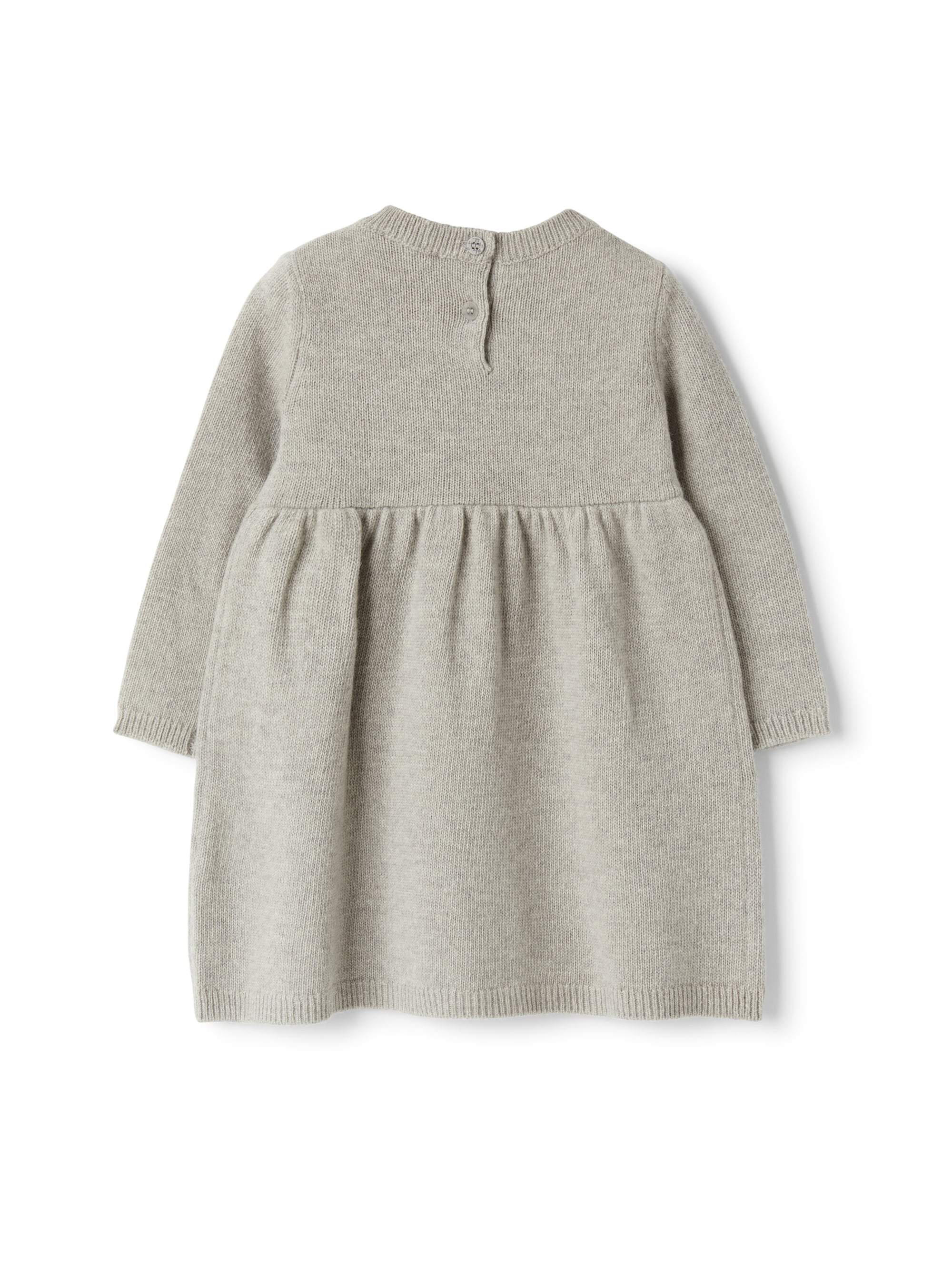 Wool dress with embroidery