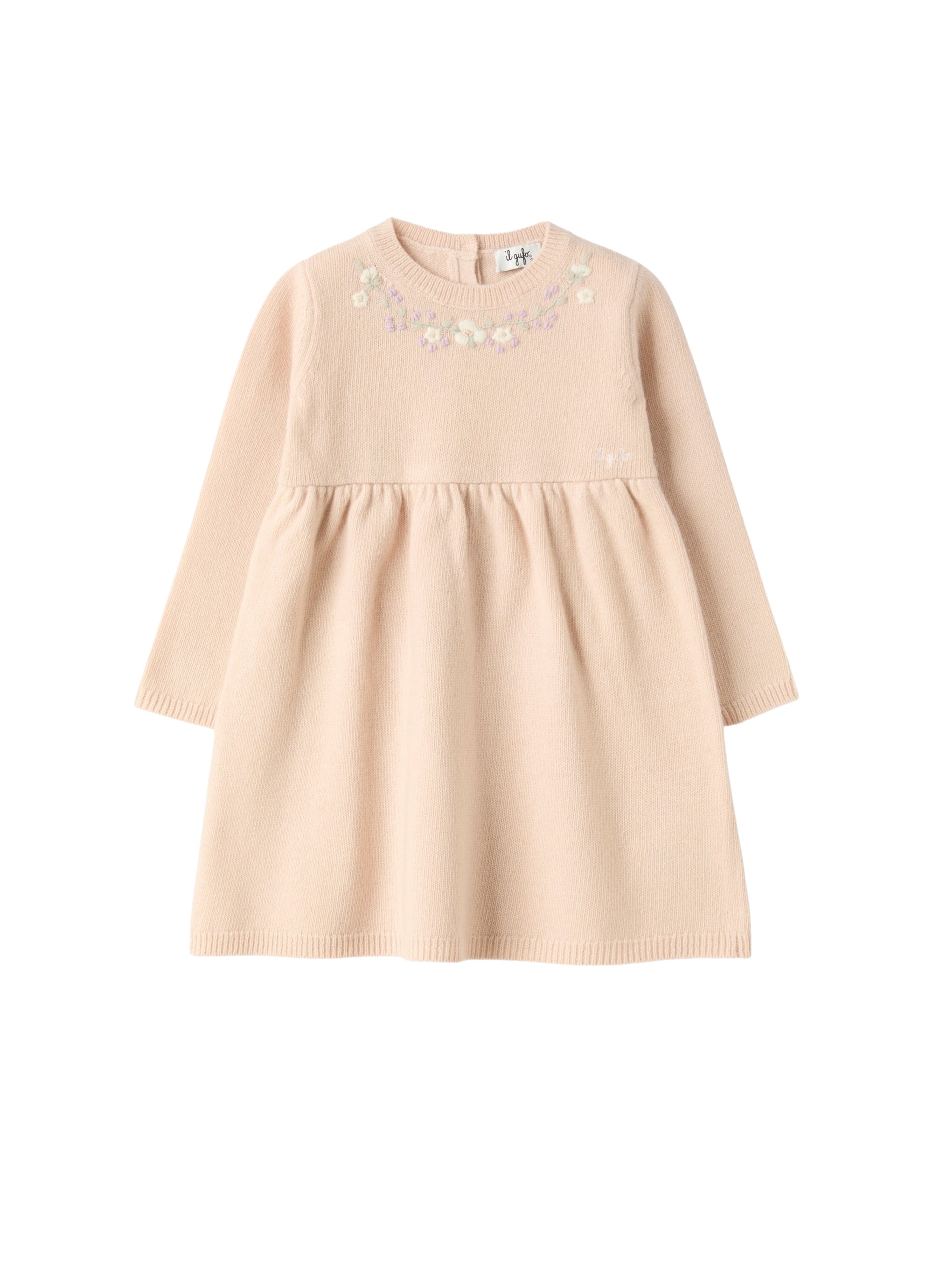 Wool dress with embroidery