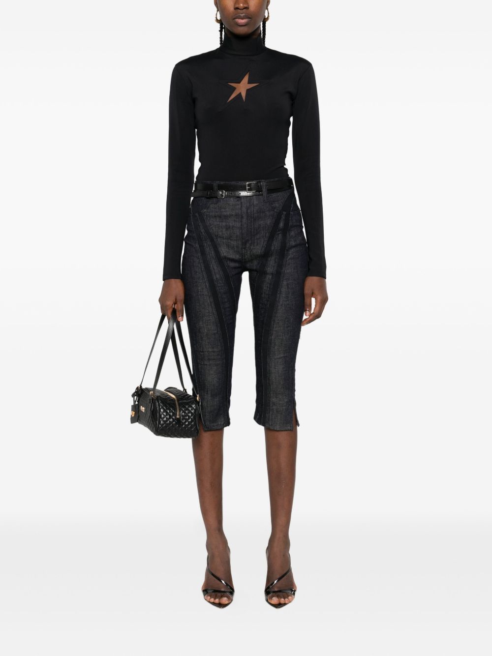 BLACK // white star top