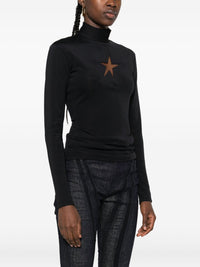 BLACK // white star top