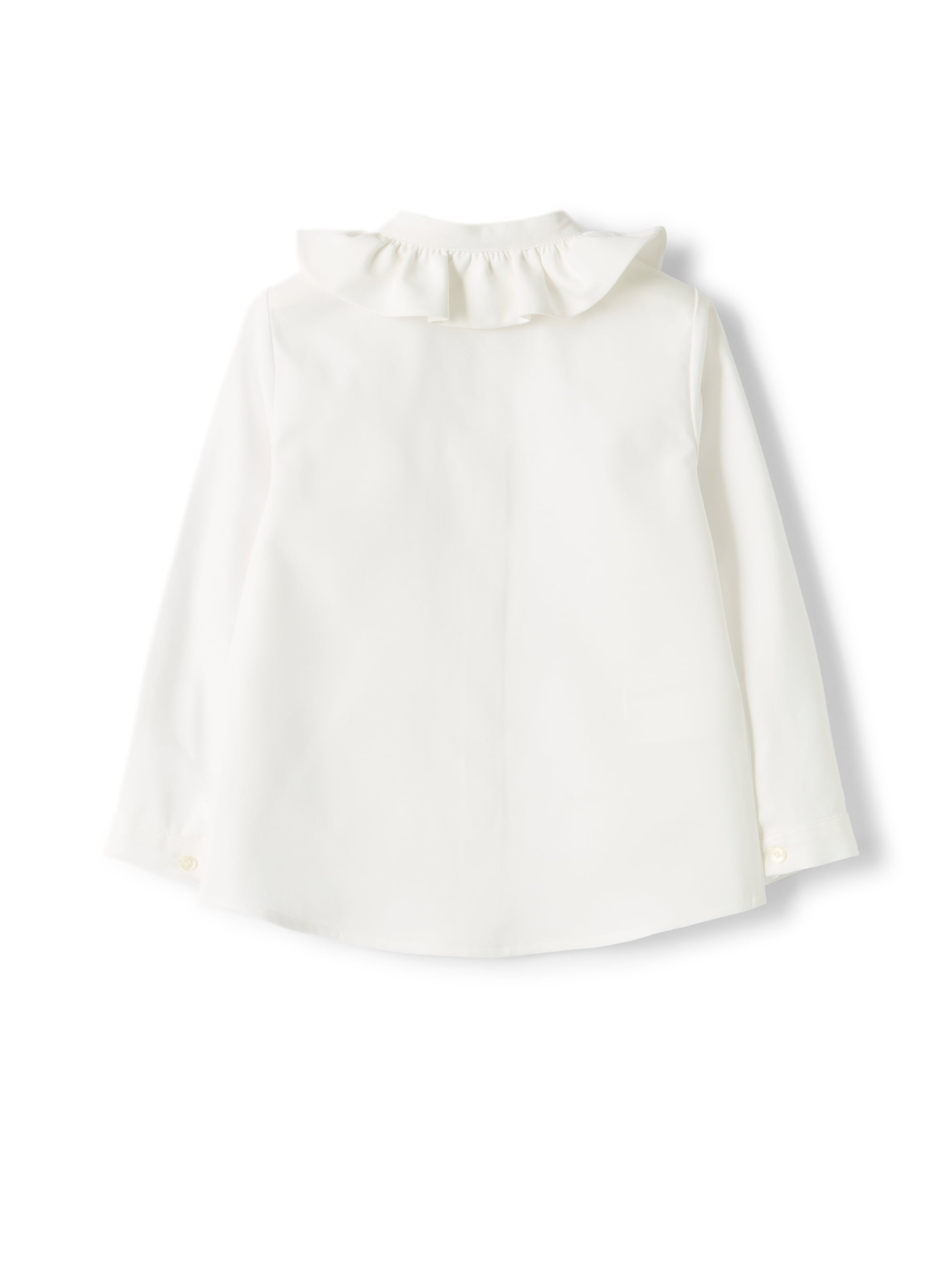 Shirt with ruffled collar