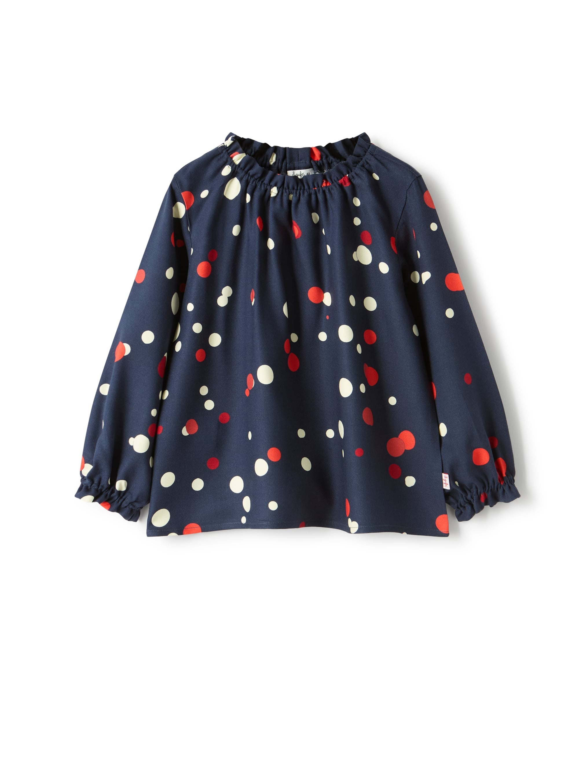 Polka dot viscose blouse