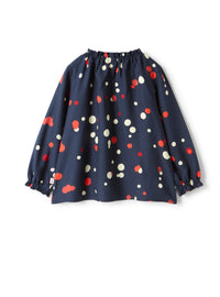 Polka dot viscose blouse
