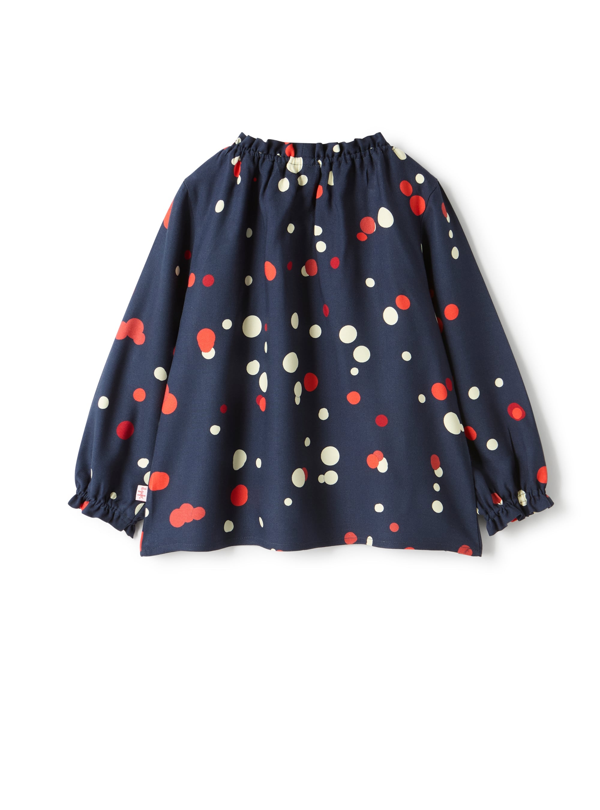 Polka dot viscose blouse