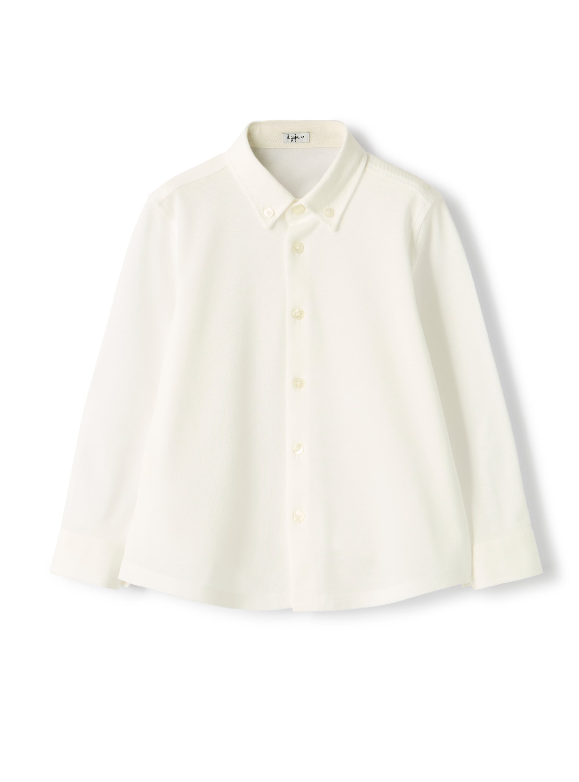 Button-down piqué shirt