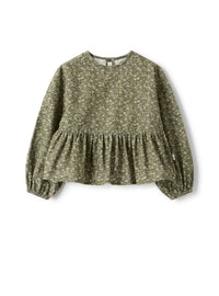 Floral velvet blouse