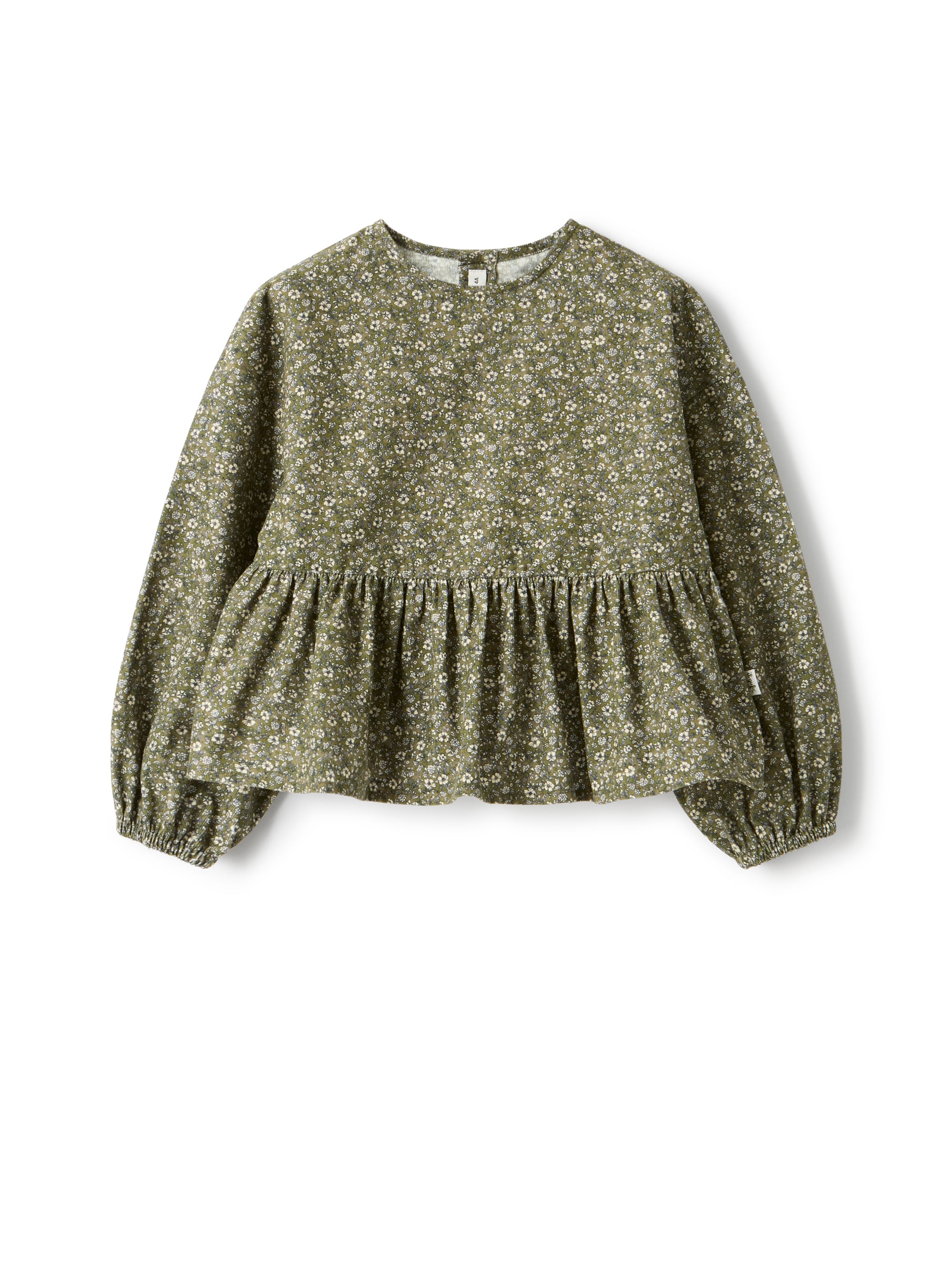 Floral velvet blouse