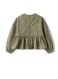 Floral velvet blouse