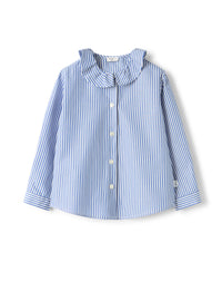 Striped shirt with ruffles