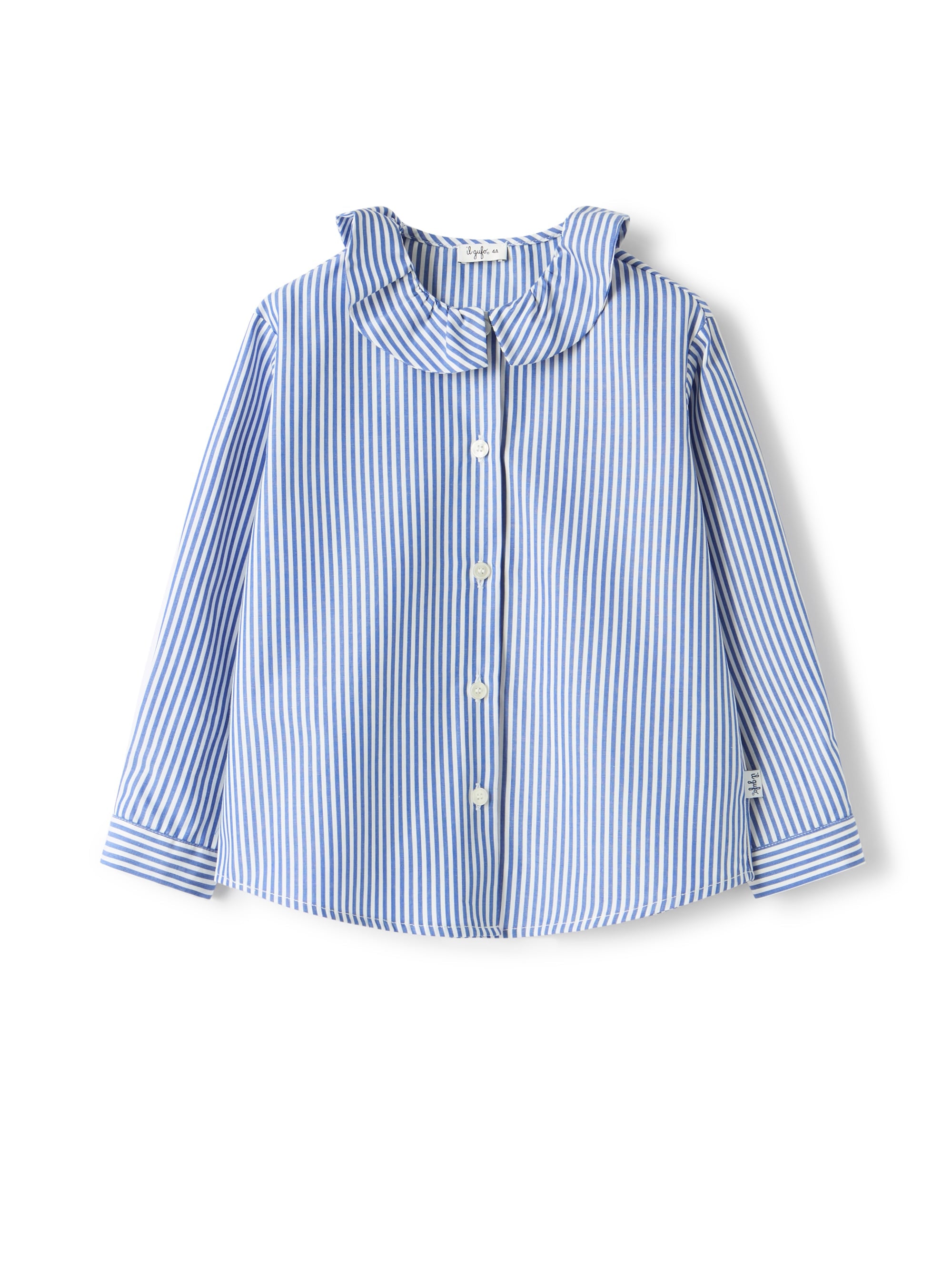 Striped shirt with ruffles