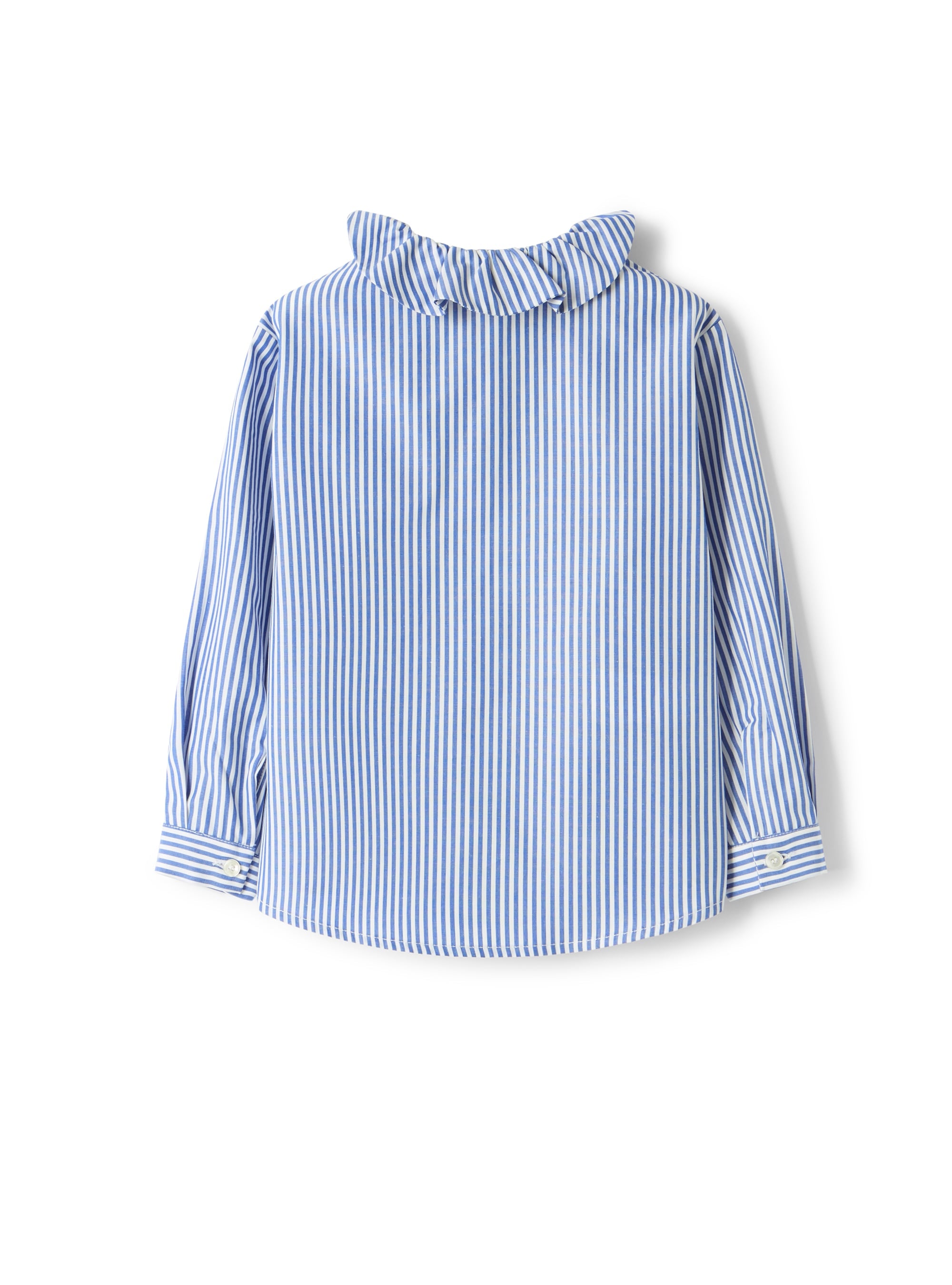 Striped shirt with ruffles