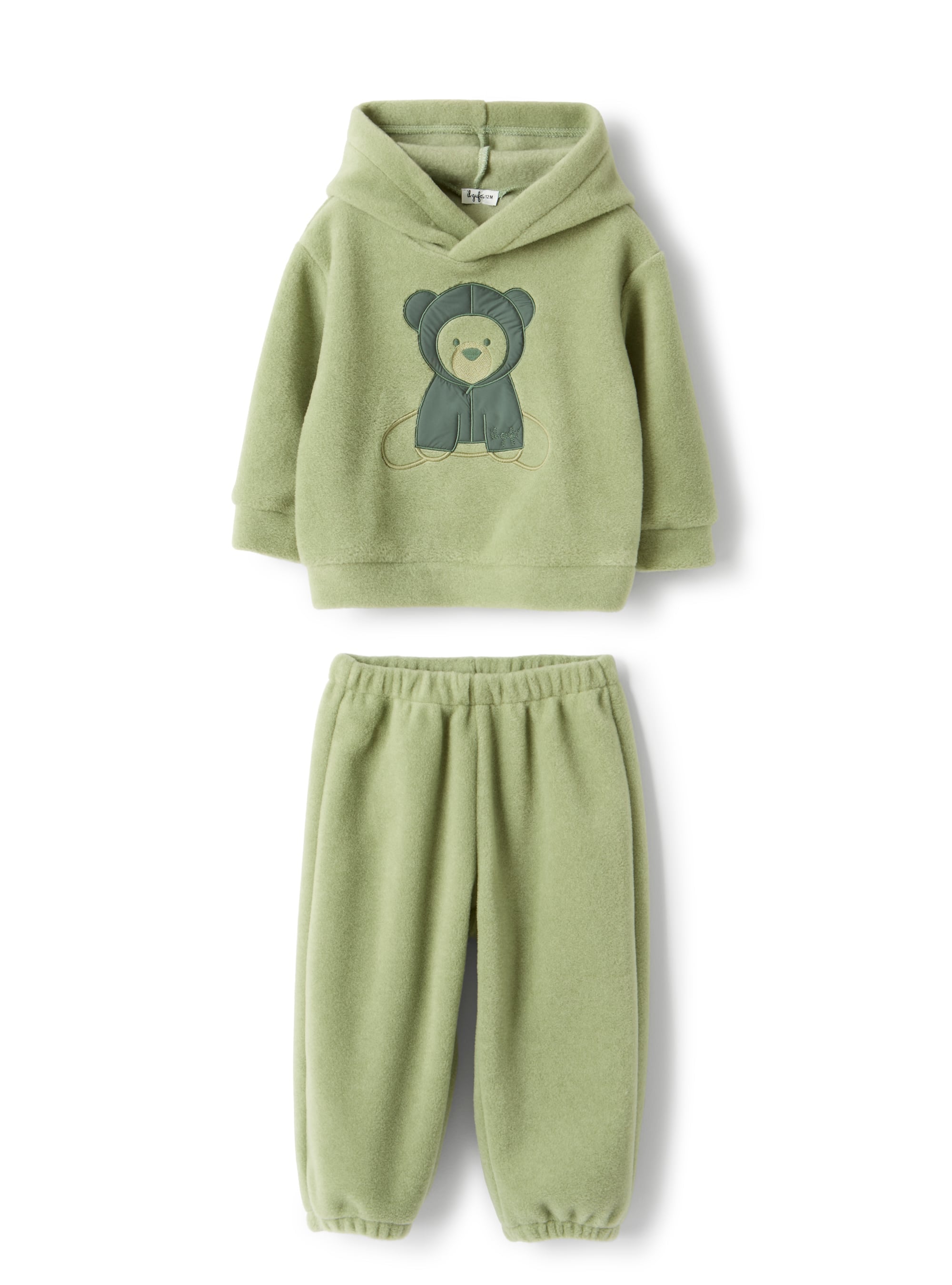 Fleece set with teddy bear