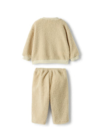 Curly fabric set with a puppy