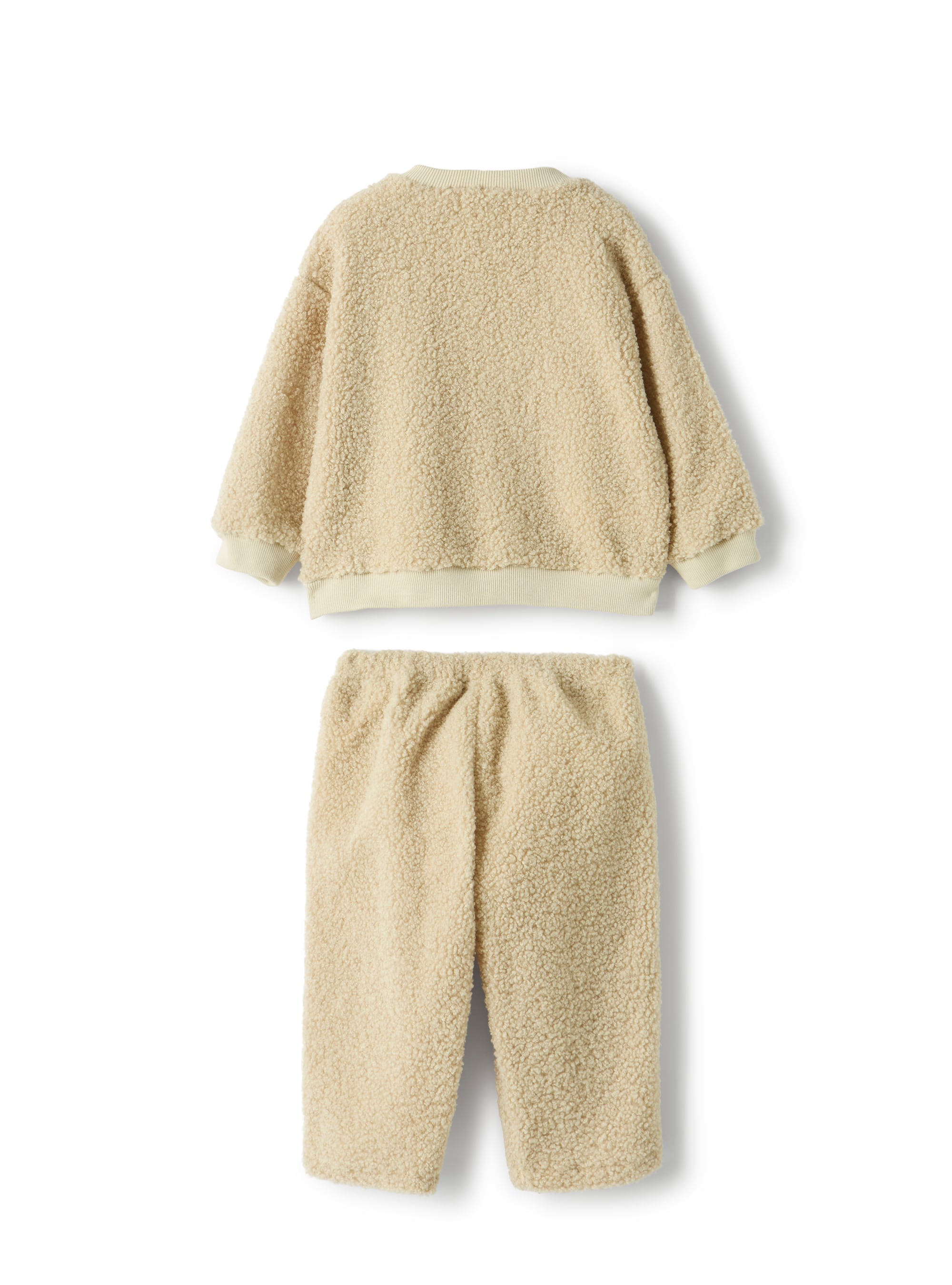 Curly fabric set with a puppy