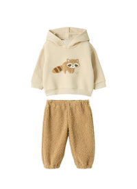 Sweatshirt And Curly Fabric Set