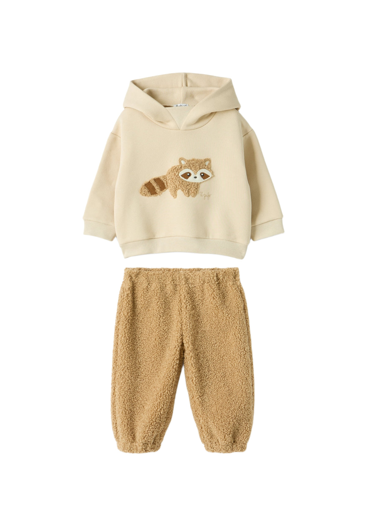 Sweatshirt And Curly Fabric Set