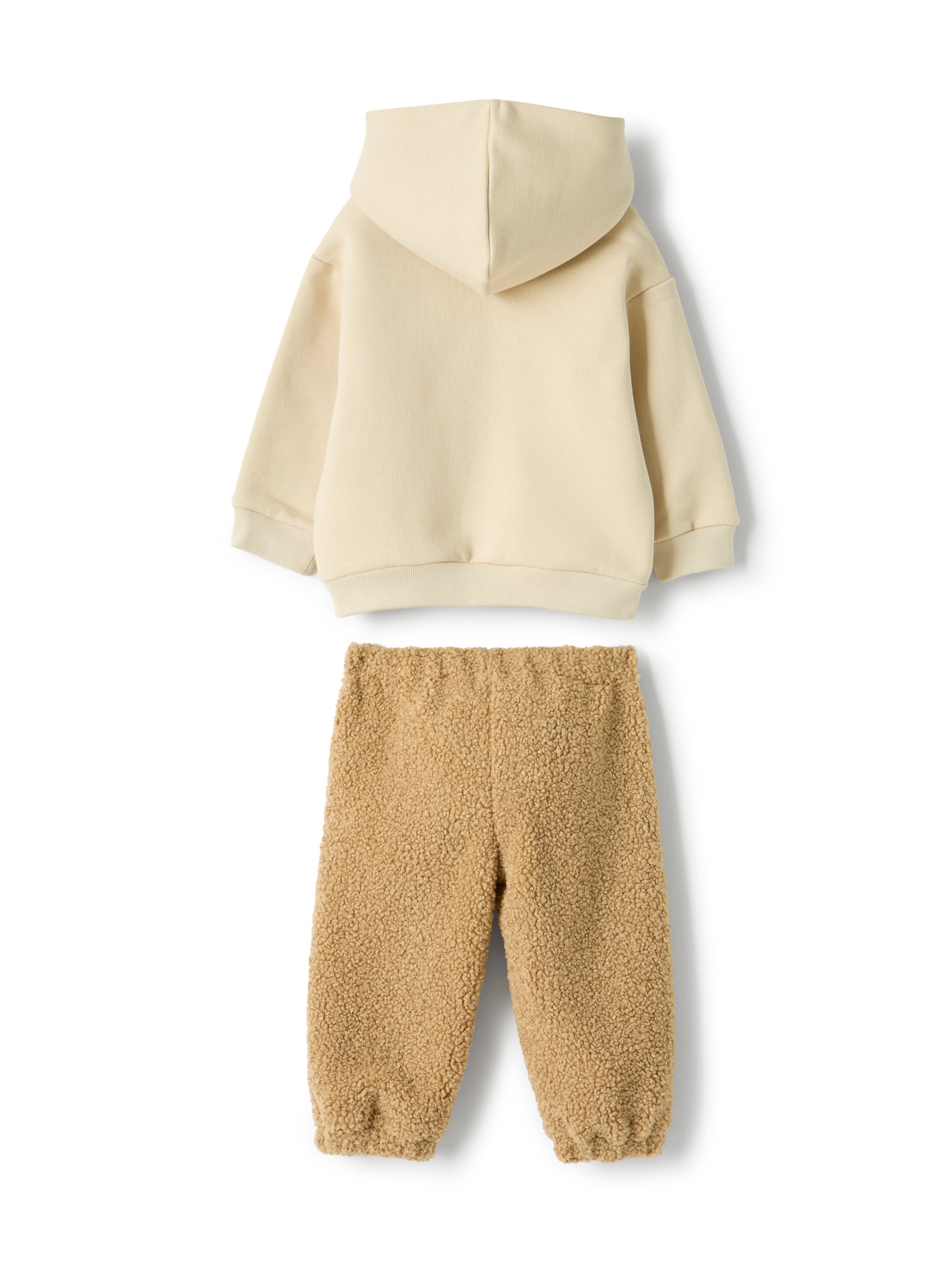 Sweatshirt and curly fabric set
