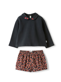 Sweatshirt and velvet set