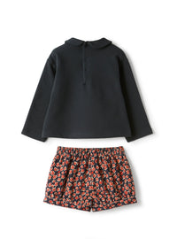 Sweatshirt and velvet set