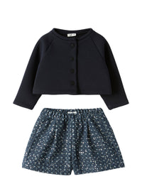 Sweatshirt And Denim Set With Sequins