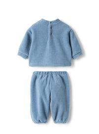 Fleece set with teddy bear