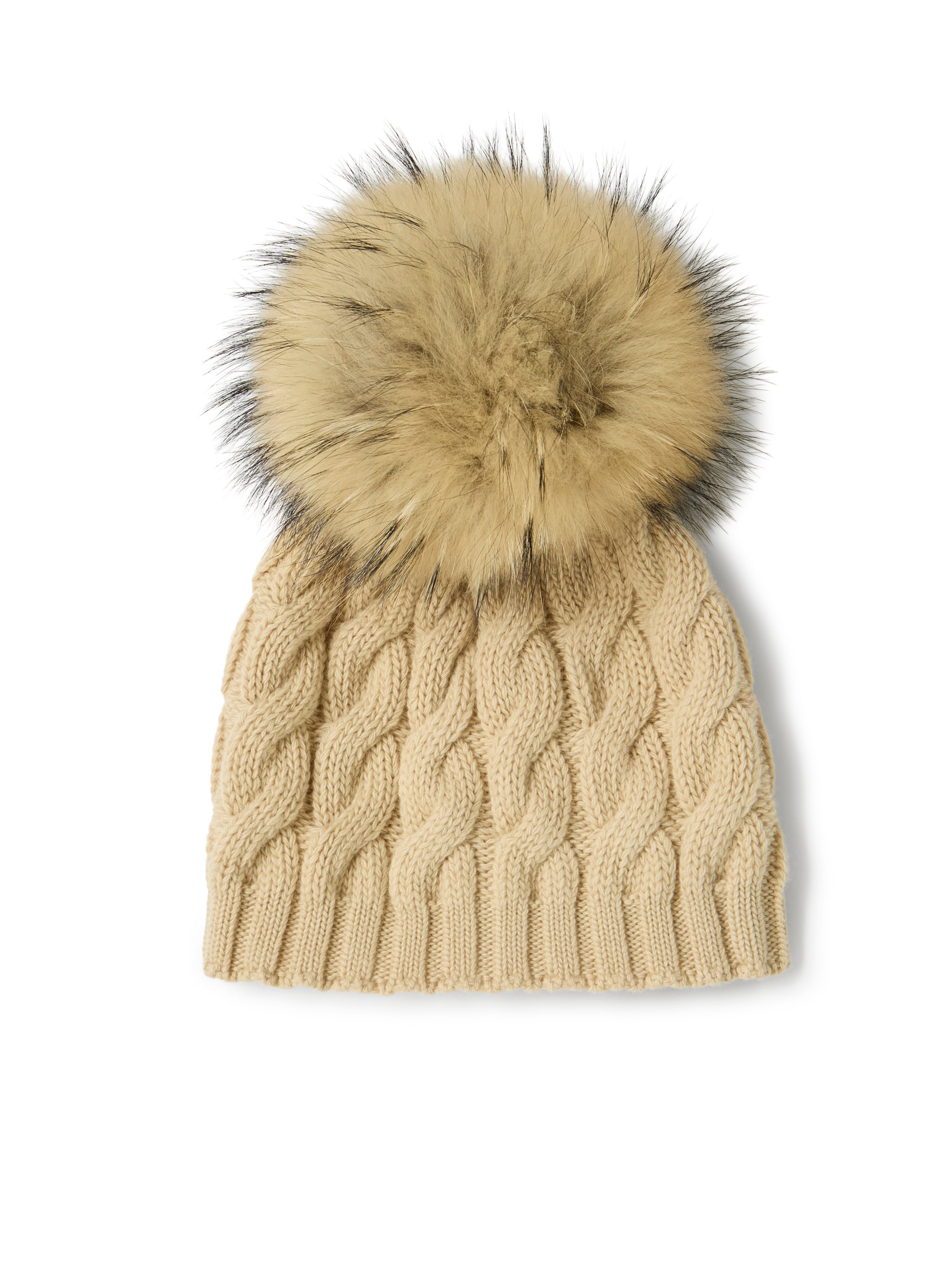 Wool beanie with pom pom