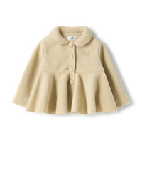 Fleece jacket with ruffle