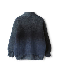 Gradient wool-blend cardigan