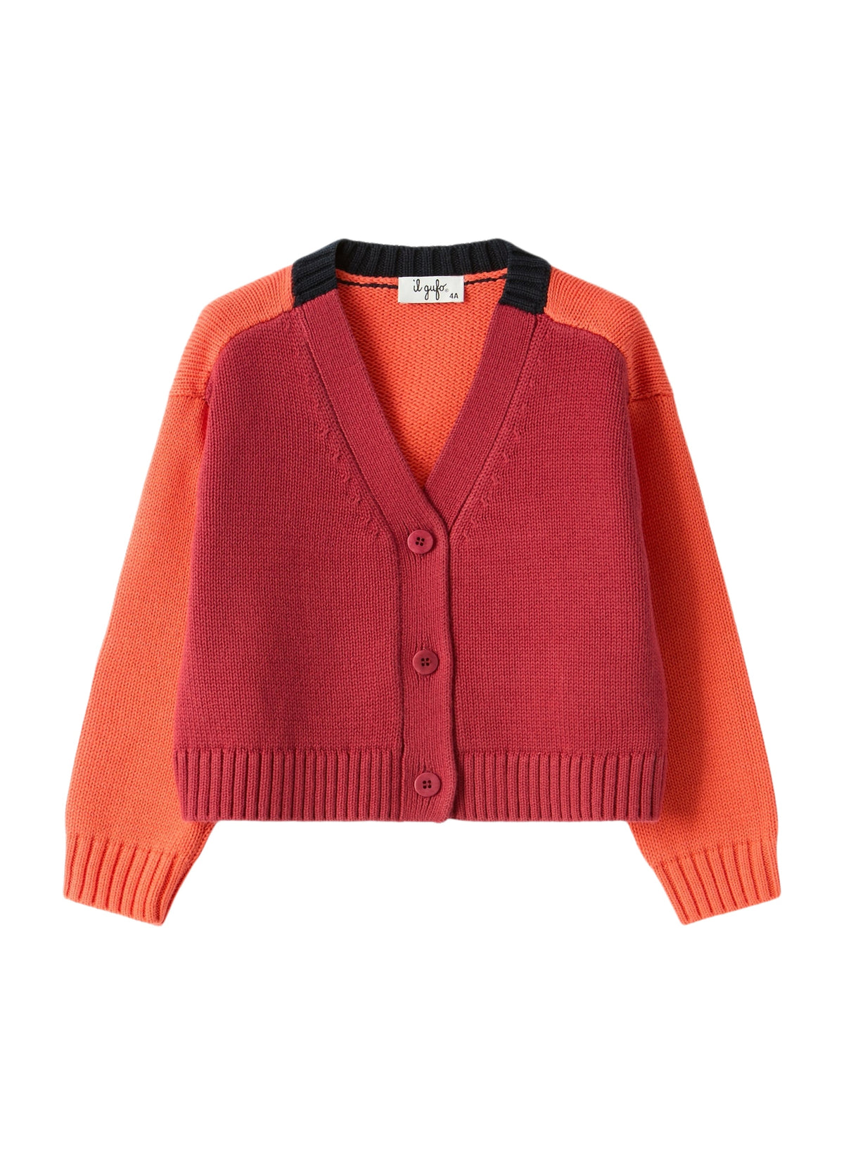 Organic Cotton Color Block Cardigan