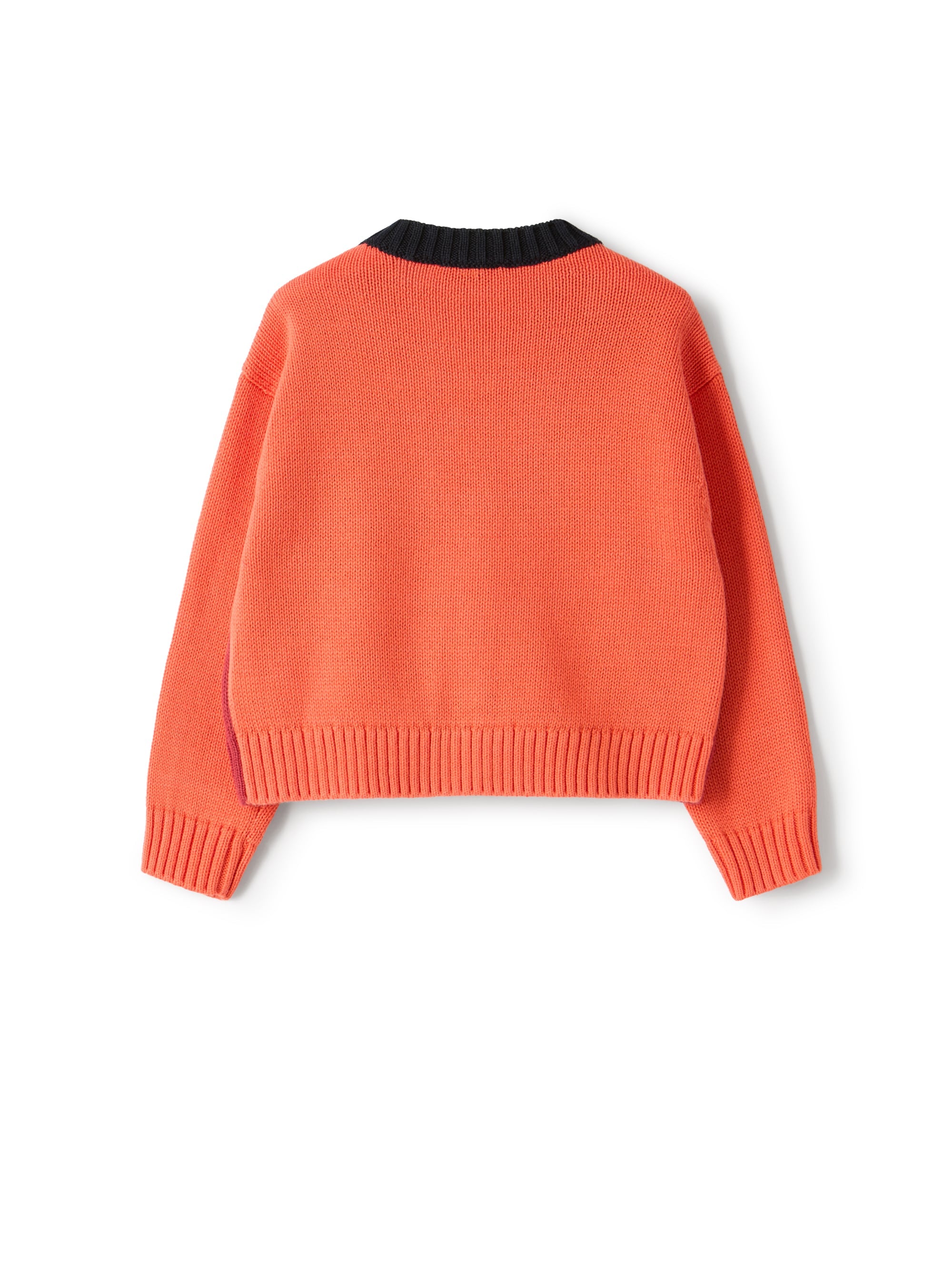 Organic cotton color block cardigan
