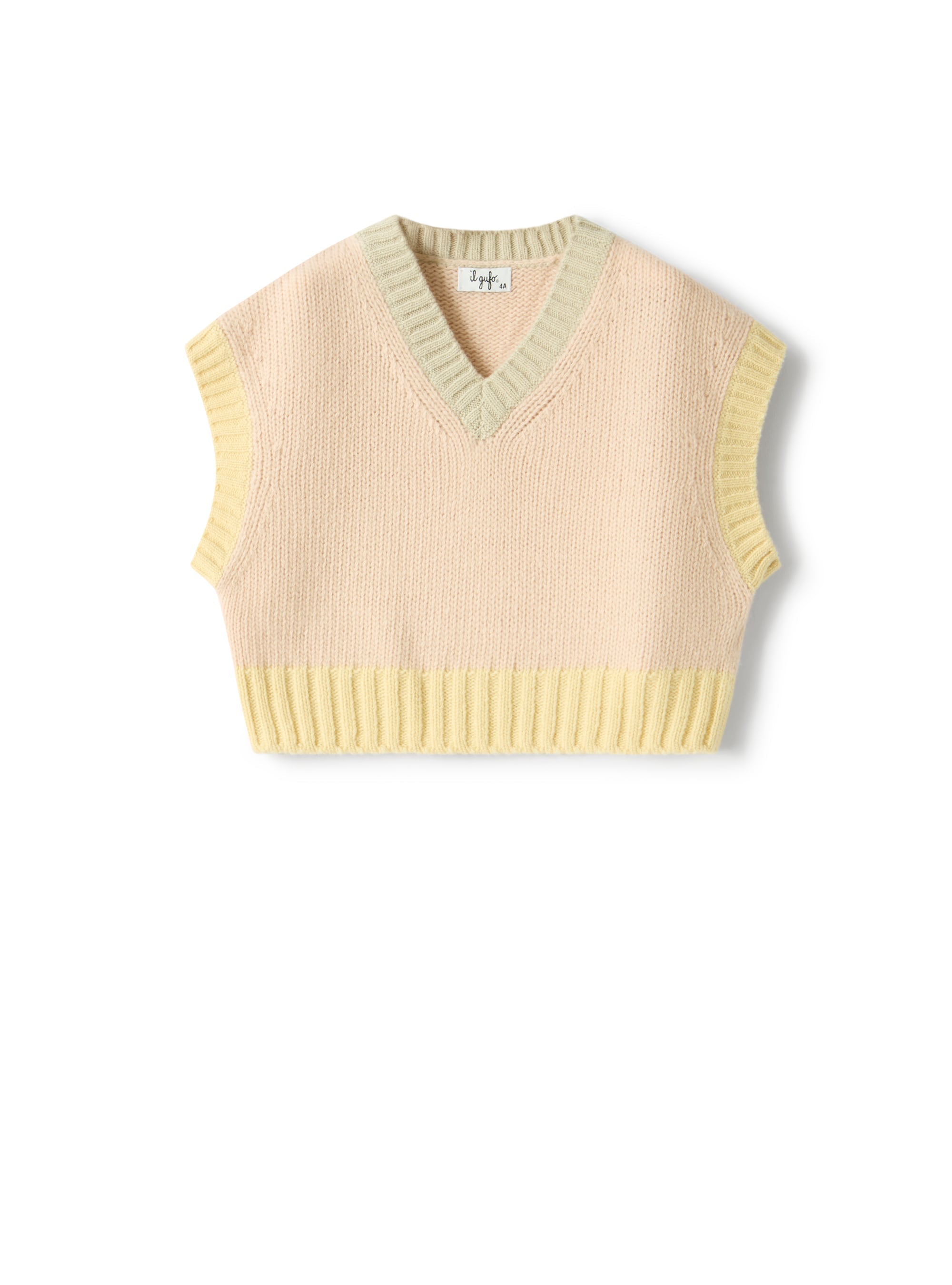 Color block wool vest