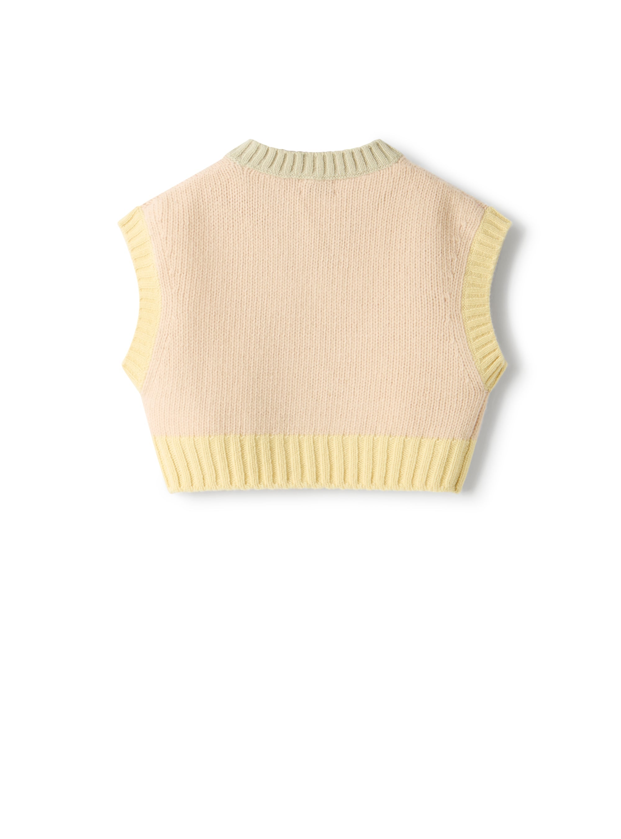 Color block wool vest
