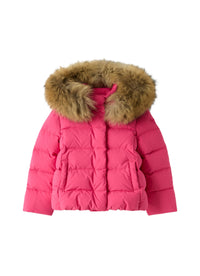 Down Jacket With Hood In Nylon