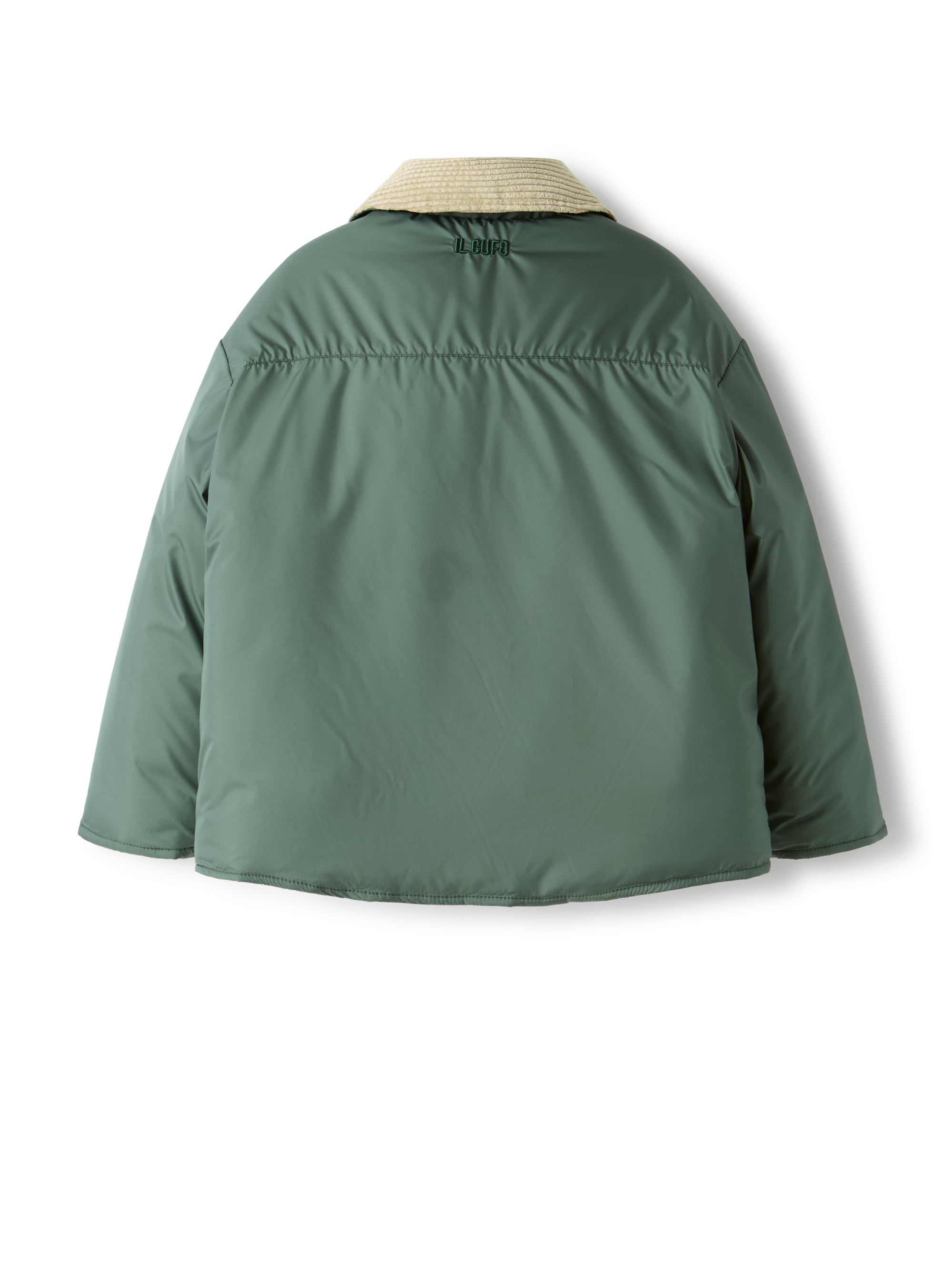 Eco-padded jacket in microfiber nylon