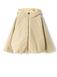 Reversible jacket in nylon and fleece