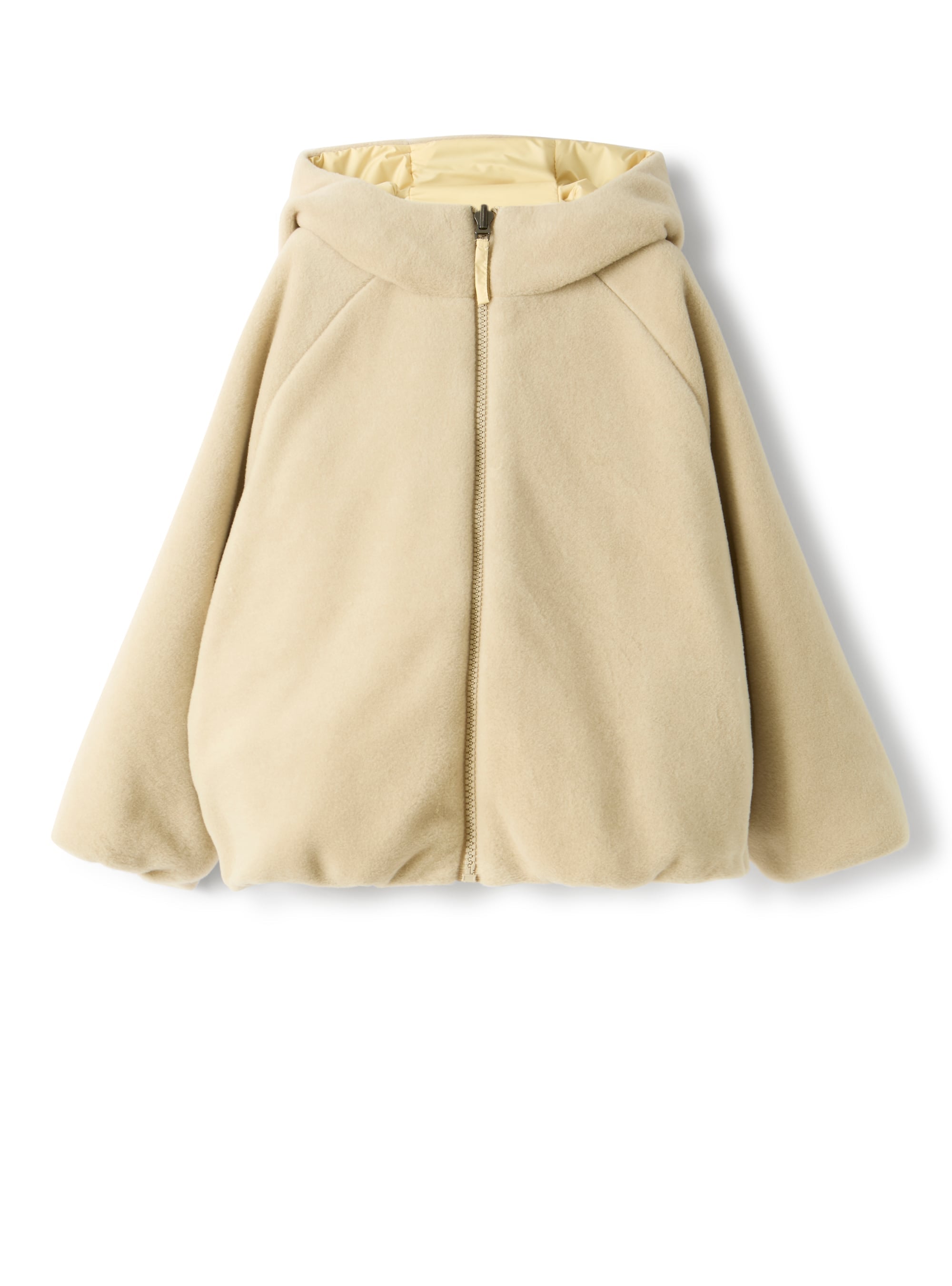 Reversible jacket in nylon and fleece