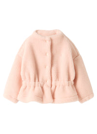 Teddy Fleece Jacket With Gathering