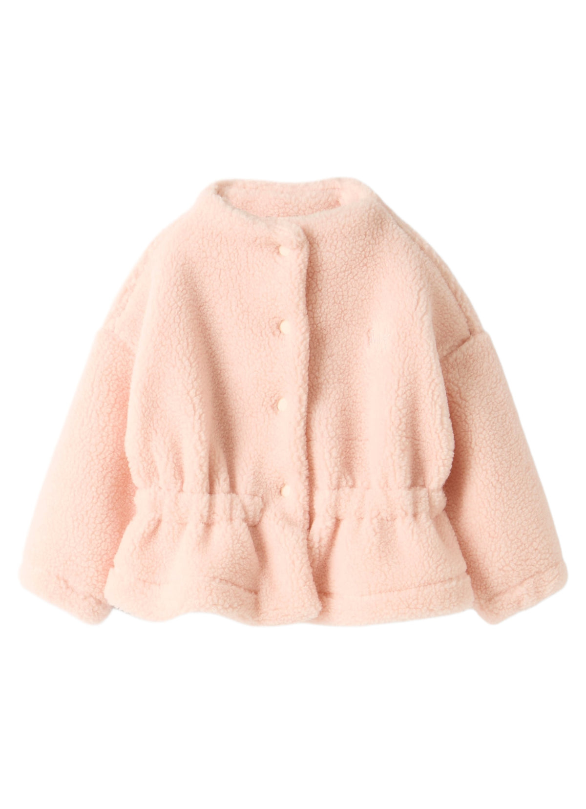 Teddy Fleece Jacket With Gathering