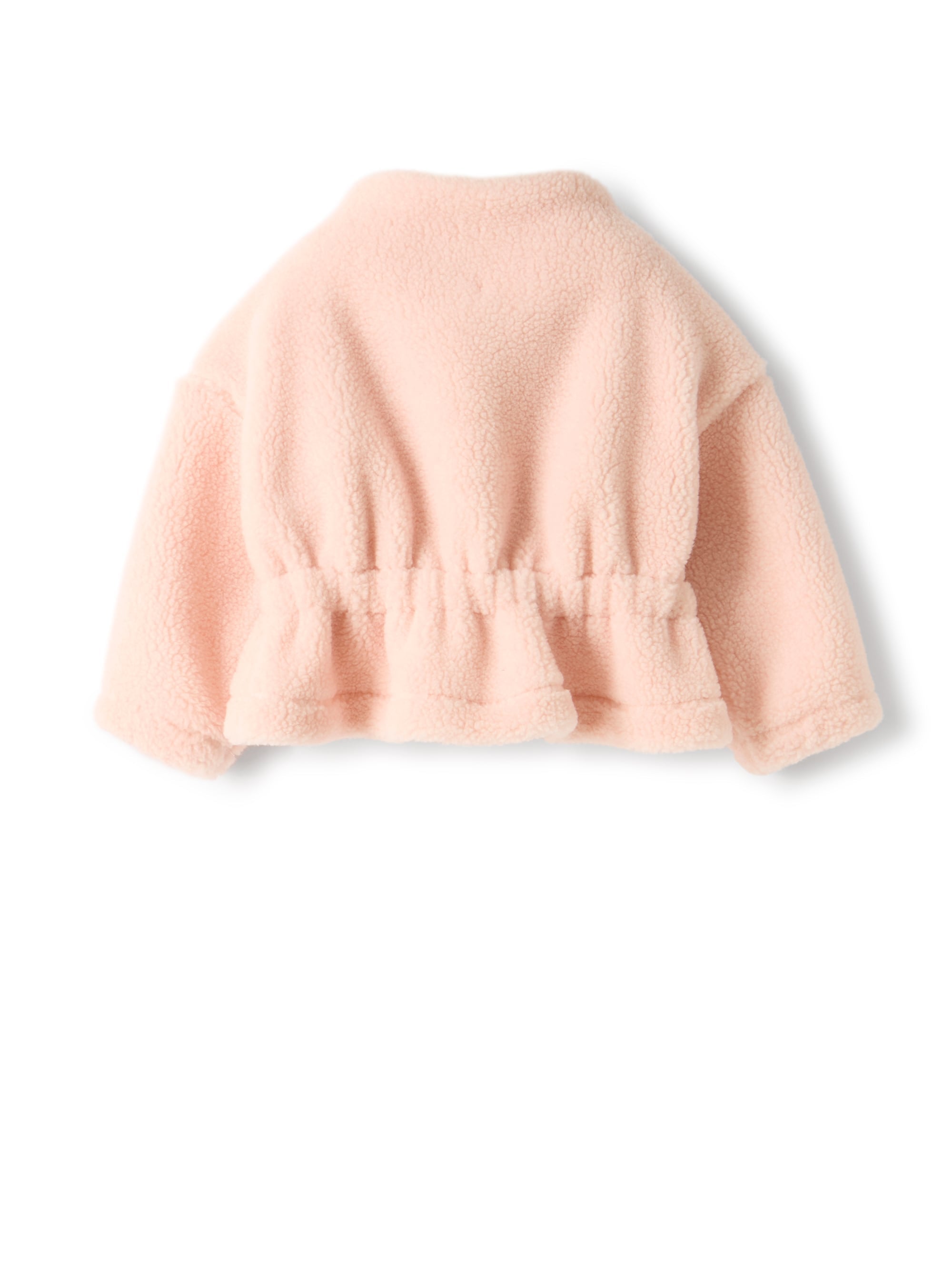 Teddy fleece jacket with gathering