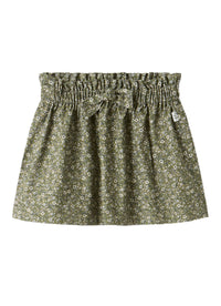 Flared Floral Velvet Skirt